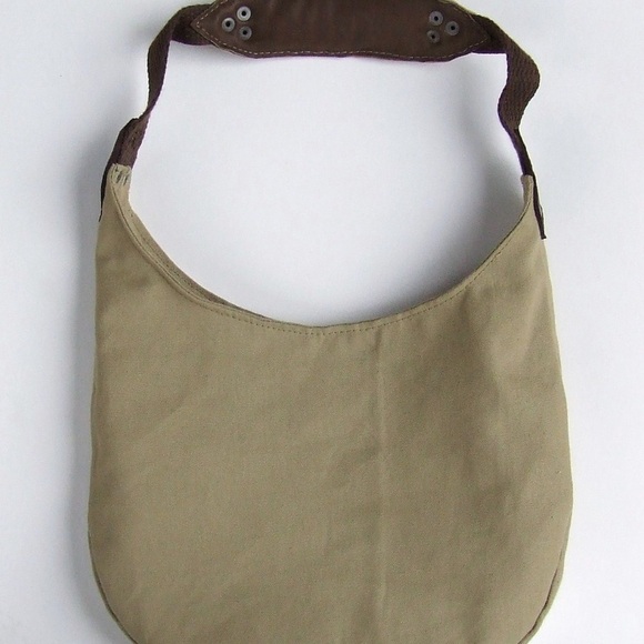 Handmade leather and canvas bag tote purse giraffe - Picture 3 of 5